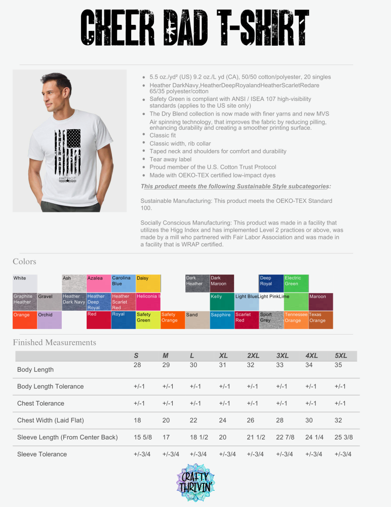 Cheer Dad Flag Tee