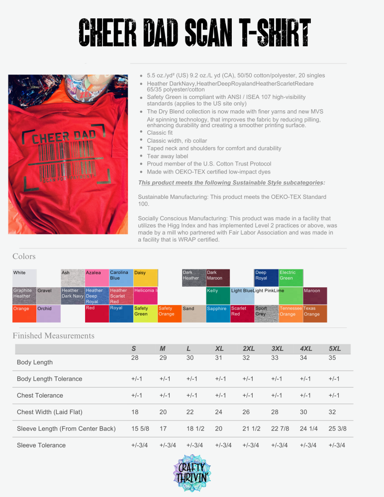 Cheer Dad Scan Tee